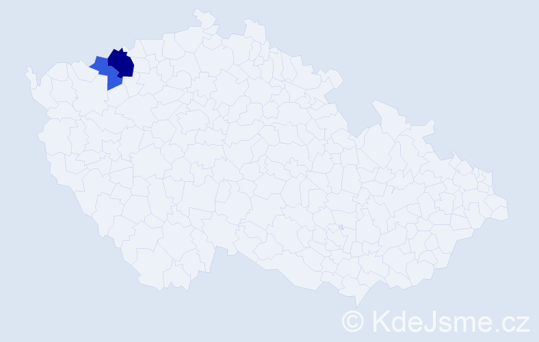 Příjmení: 'Kirnová', počet výskytů 8 v celé ČR