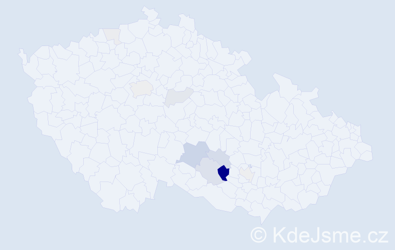 Příjmení: 'Netrda', počet výskytů 34 v celé ČR