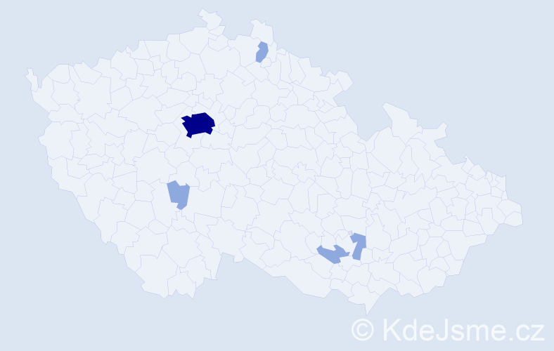 Příjmení: 'Rybakov', počet výskytů 10 v celé ČR