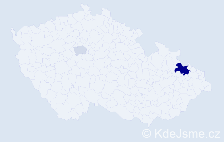 Příjmení: 'Kolbach', počet výskytů 6 v celé ČR