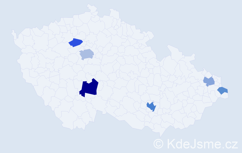 Příjmení: 'Ray', počet výskytů 16 v celé ČR