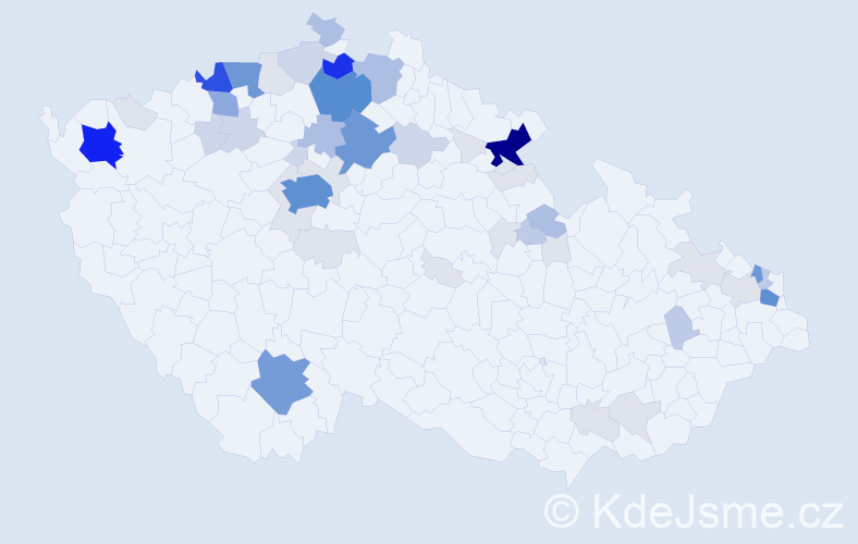 Příjmení: 'Turko', počet výskytů 219 v celé ČR