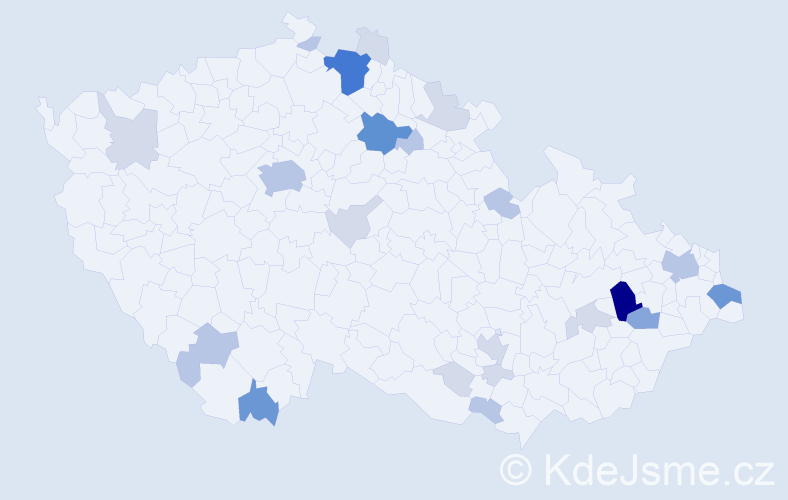 Příjmení: 'Bernkopf', počet výskytů 71 v celé ČR