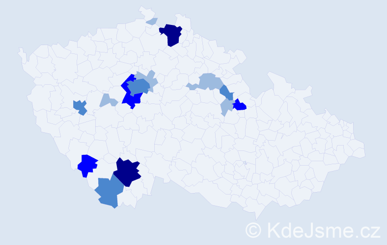 Příjmení: 'Nuska', počet výskytů 30 v celé ČR