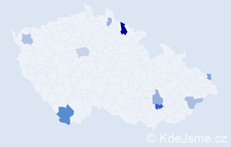 Příjmení: 'Schaefer', počet výskytů 18 v celé ČR