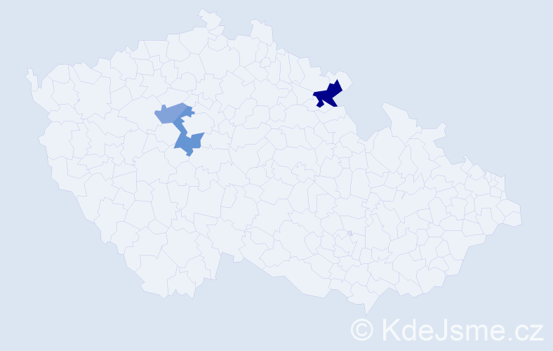 Příjmení: 'Tiefa', počet výskytů 13 v celé ČR