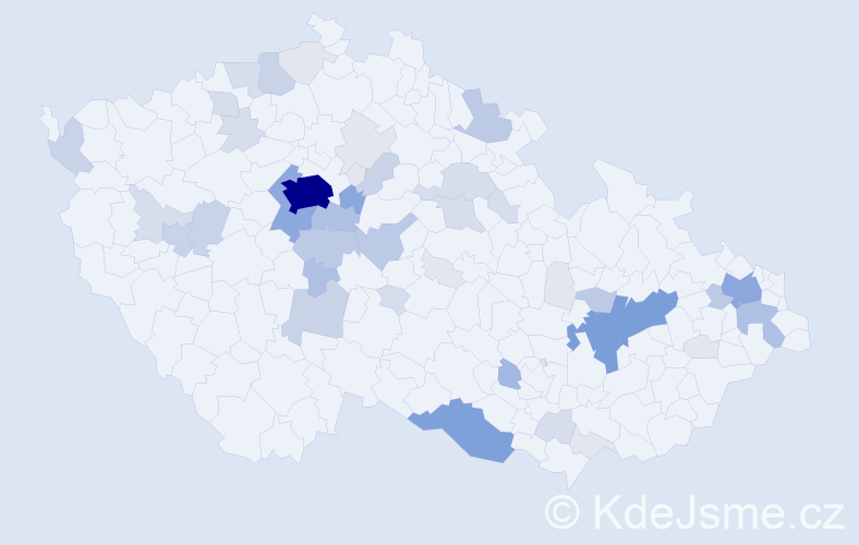 Příjmení: 'Dlabal', počet výskytů 177 v celé ČR