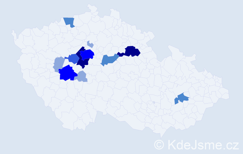 Příjmení: 'Silbernáglová', počet výskytů 30 v celé ČR