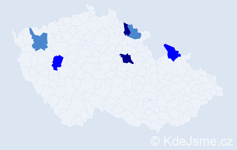 Příjmení: 'Kaninská', počet výskytů 12 v celé ČR