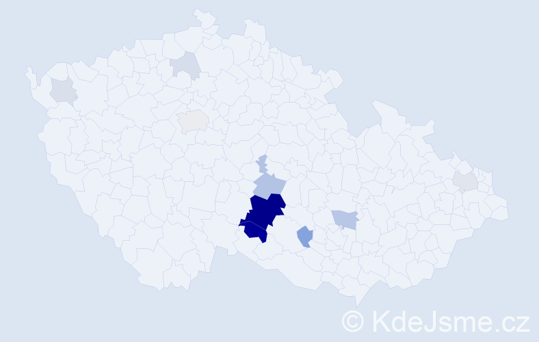 Příjmení: 'Kőrber', počet výskytů 41 v celé ČR