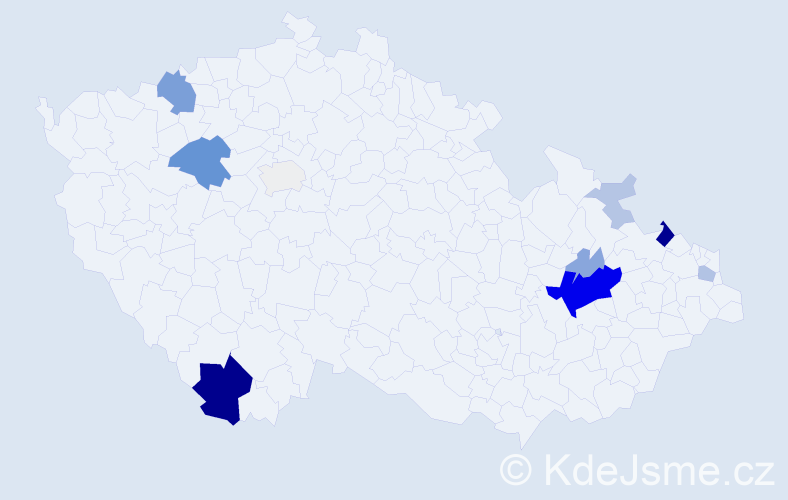 Příjmení: 'Strnisková', počet výskytů 43 v celé ČR