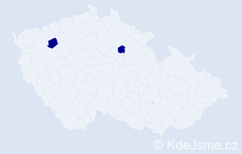 Příjmení: 'Kampiová', počet výskytů 2 v celé ČR