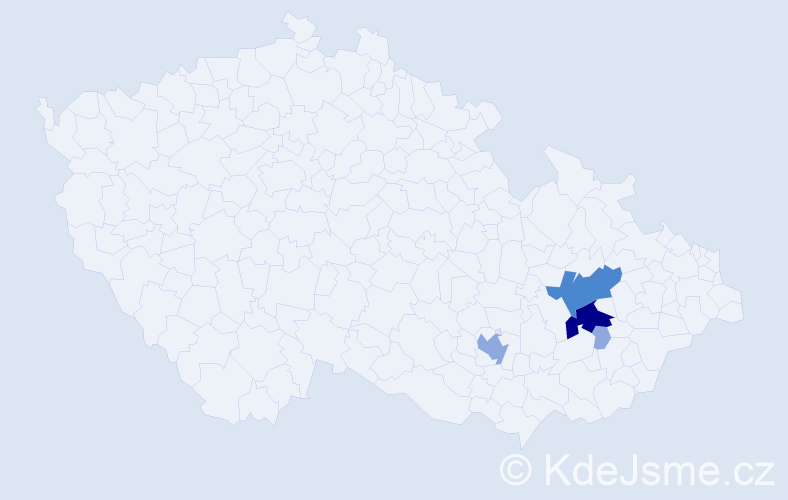 Příjmení: 'Macfeldová', počet výskytů 9 v celé ČR
