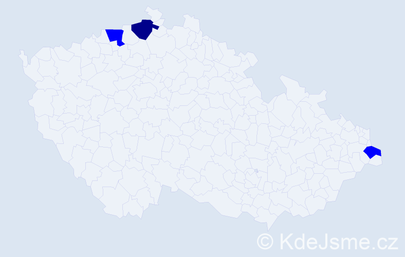Příjmení: 'Giláková', počet výskytů 4 v celé ČR