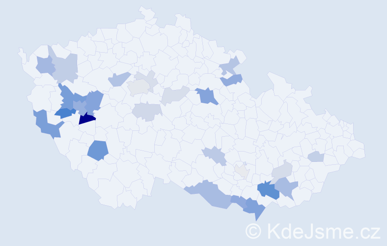 Příjmení: 'Čimera', počet výskytů 72 v celé ČR
