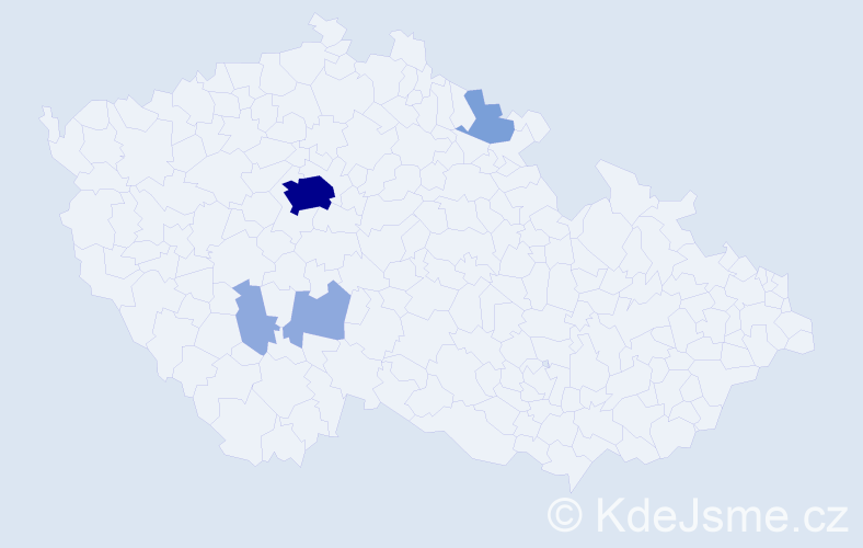 Příjmení: 'Elhenická', počet výskytů 11 v celé ČR