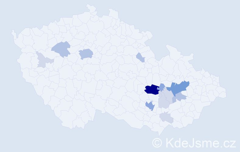 Příjmení: 'Pleska', počet výskytů 39 v celé ČR