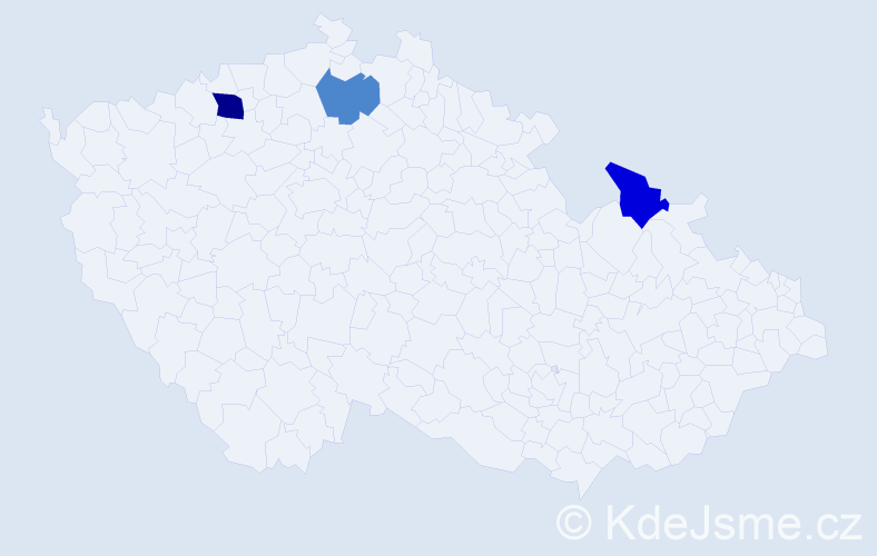 Příjmení: 'Moravčiková', počet výskytů 4 v celé ČR