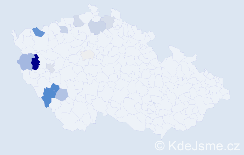 Příjmení: 'Černega', počet výskytů 16 v celé ČR