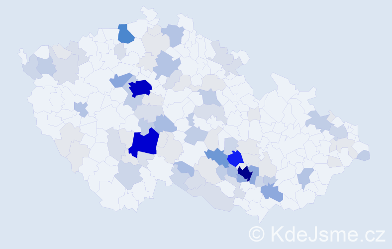 Příjmení: 'Borkovec', počet výskytů 347 v celé ČR