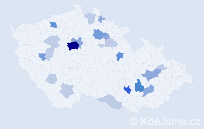 Příjmení: 'Romaniuk', počet výskytů 53 v celé ČR
