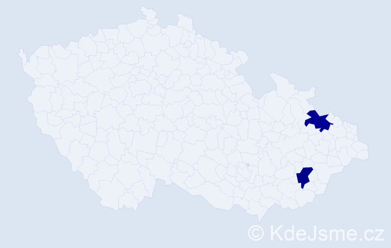 Příjmení: 'Patouš', počet výskytů 2 v celé ČR