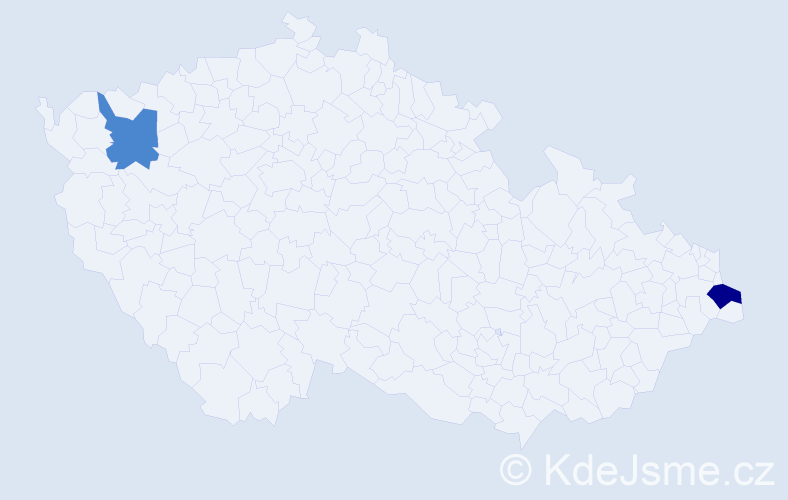 Příjmení: 'Kaputová', počet výskytů 6 v celé ČR