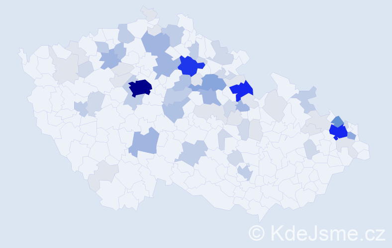 Příjmení: 'Kotlář', počet výskytů 234 v celé ČR