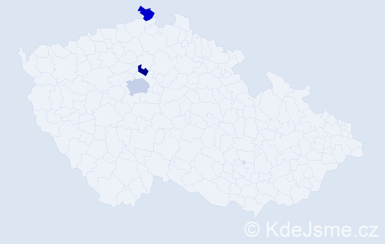 Příjmení: 'Hermuth', počet výskytů 4 v celé ČR