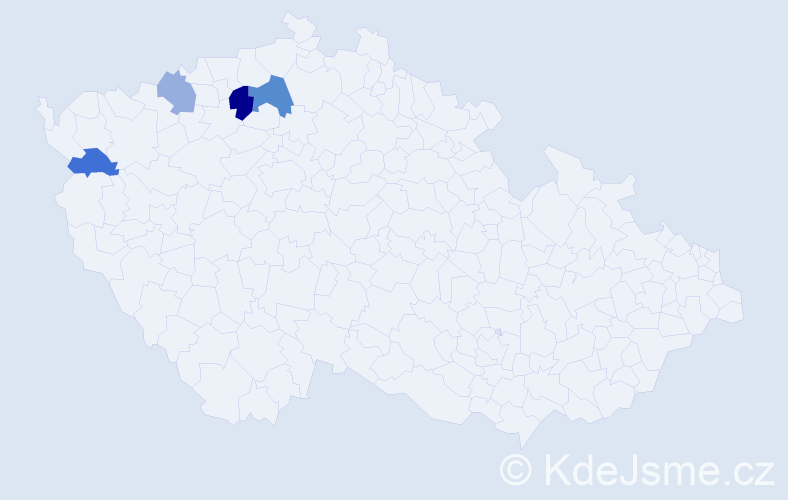 Příjmení: 'Bulowski', počet výskytů 6 v celé ČR
