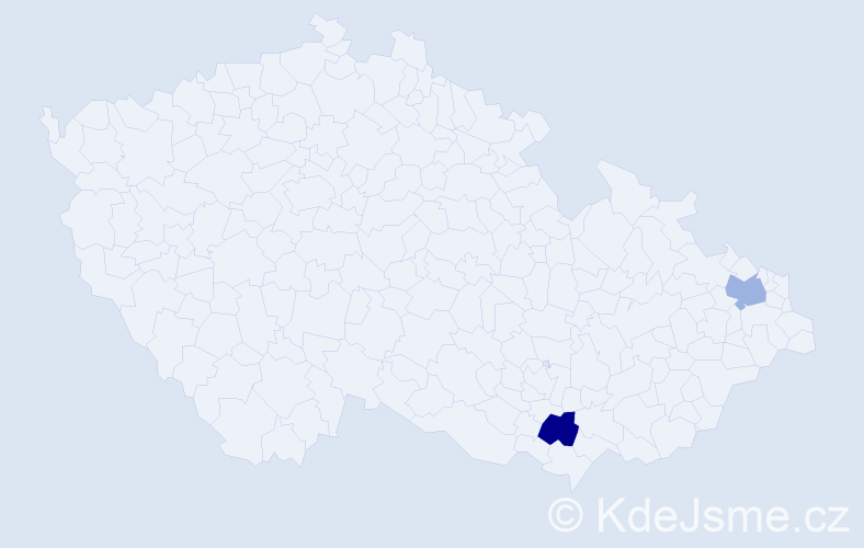 Příjmení: 'Batsov', počet výskytů 2 v celé ČR