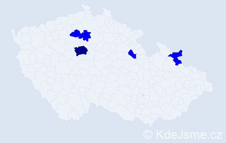 Příjmení: 'Komzalová', počet výskytů 6 v celé ČR