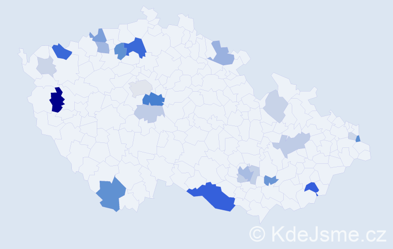 Příjmení: 'Šaray', počet výskytů 58 v celé ČR