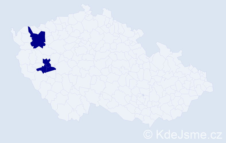 Příjmení: 'Rančovová', počet výskytů 4 v celé ČR