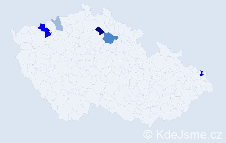 Příjmení: 'Francák', počet výskytů 14 v celé ČR