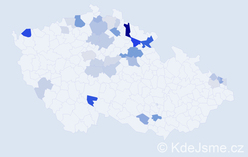 Příjmení: 'Višňáková', počet výskytů 71 v celé ČR