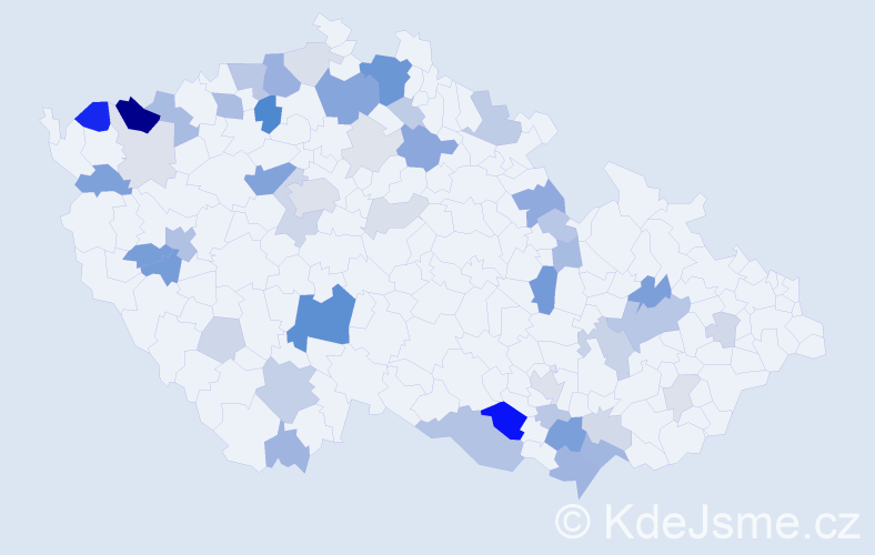 Příjmení: 'Löfflerová', počet výskytů 136 v celé ČR
