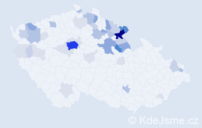 Příjmení: 'Nyč', počet výskytů 146 v celé ČR