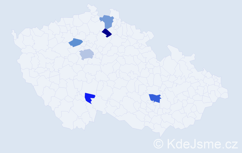 Příjmení: 'Trubáčková', počet výskytů 12 v celé ČR