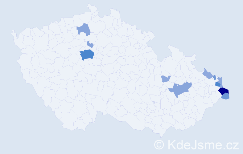 Příjmení: 'Adamiková', počet výskytů 34 v celé ČR