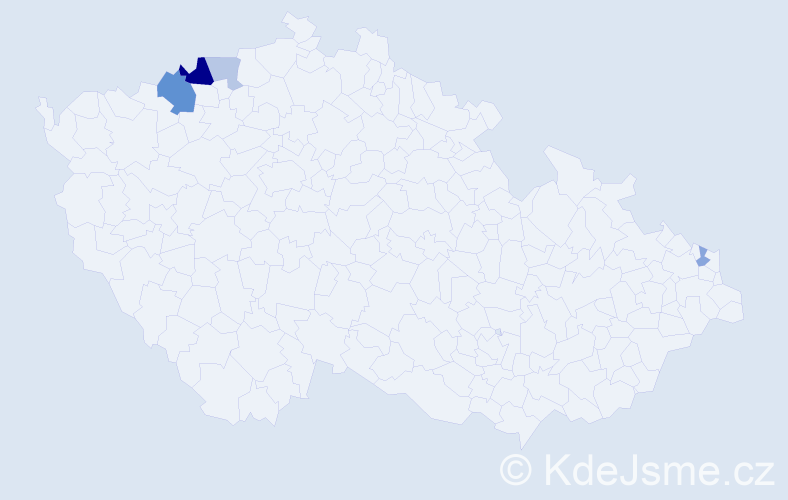Příjmení: 'Štuhlová', počet výskytů 9 v celé ČR
