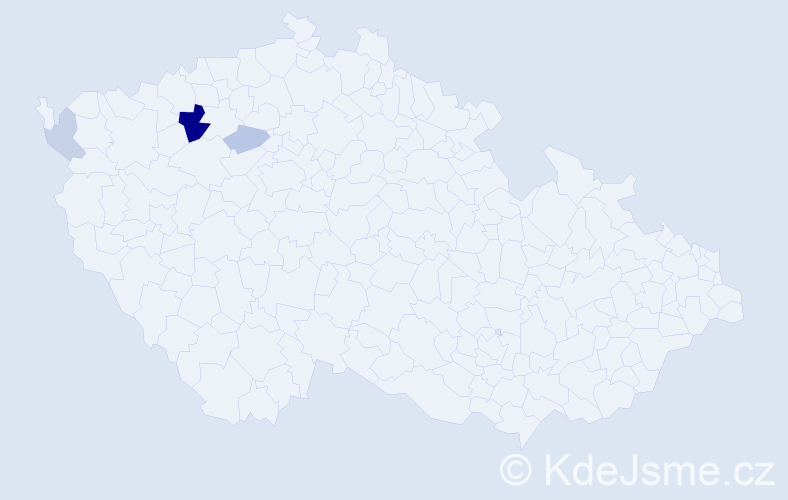 Příjmení: 'Toferner', počet výskytů 8 v celé ČR