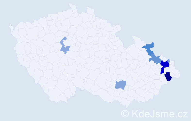Příjmení: 'Kuhejda', počet výskytů 36 v celé ČR