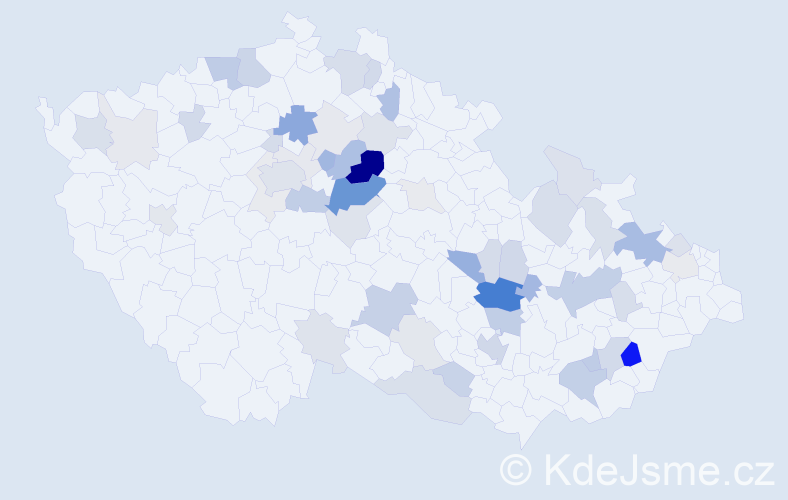 Příjmení: 'Paroulková', počet výskytů 167 v celé ČR