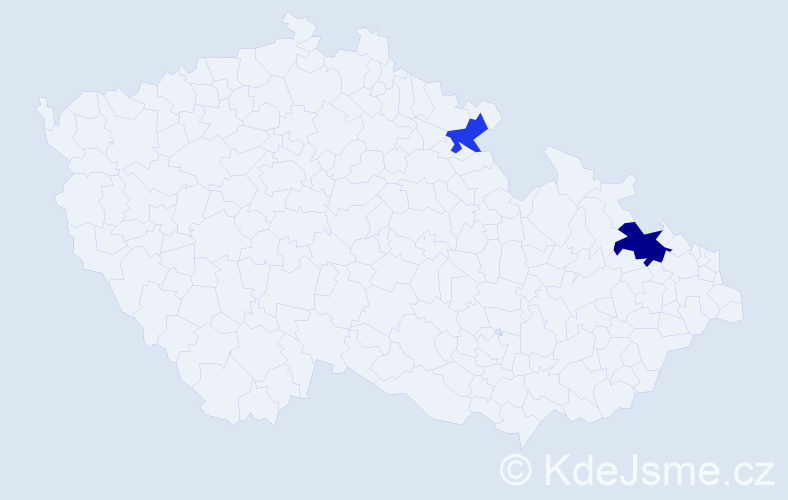 Příjmení: 'Meeseová', počet výskytů 3 v celé ČR