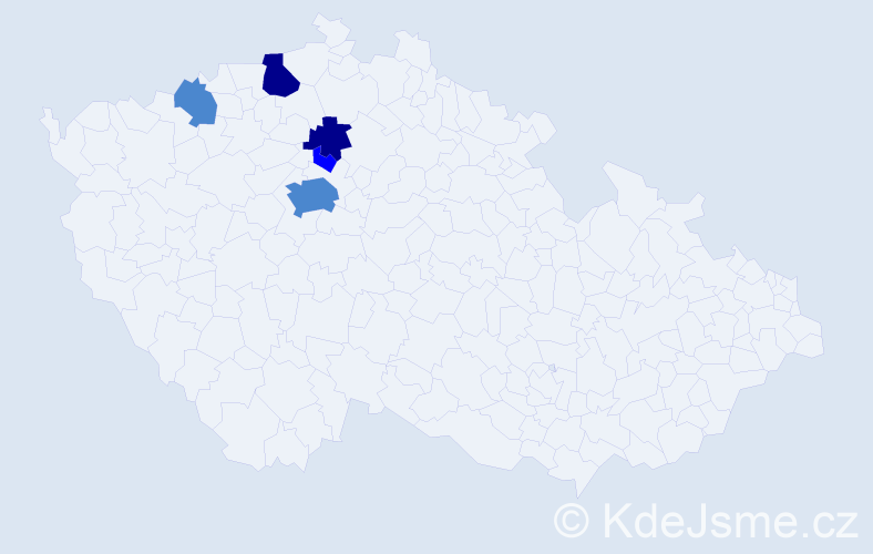 Příjmení: 'Noskeová', počet výskytů 10 v celé ČR