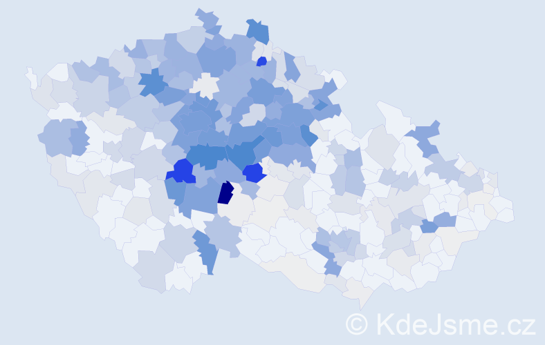 Příjmení: 'Bareš', počet výskytů 1620 v celé ČR