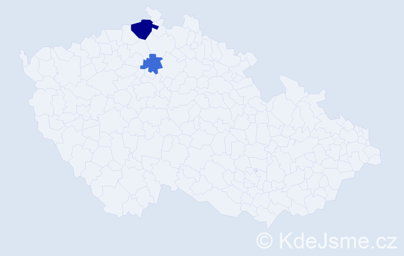 Příjmení: 'Čelobentič', počet výskytů 4 v celé ČR