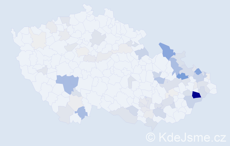 Příjmení: 'Barabáš', počet výskytů 274 v celé ČR