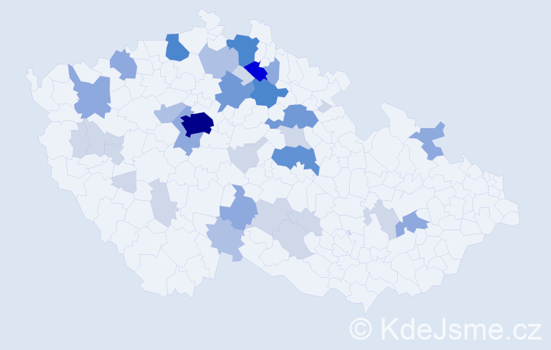 Příjmení: 'Charousková', počet výskytů 105 v celé ČR